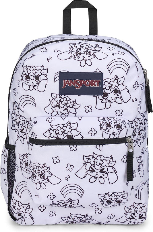 JanSport Cross Town Mochila escolar con cerezas de 8 bits JS0A47LW93L