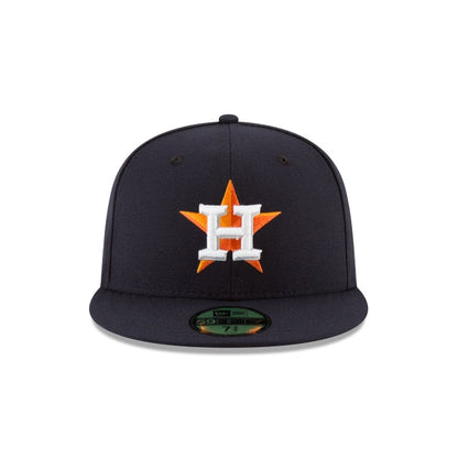 New Era 59FIFTY MLB 휴스턴 애스트로스 어센틱 컬렉션 현장 착용 모자 네이비