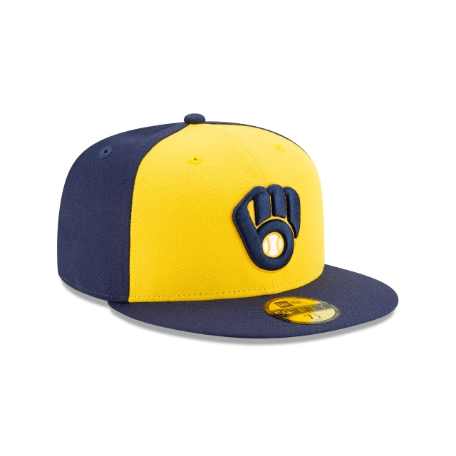 New Era 59FIFTY Fitted Hat Milwaukee Brewers Authentic Collection Alt