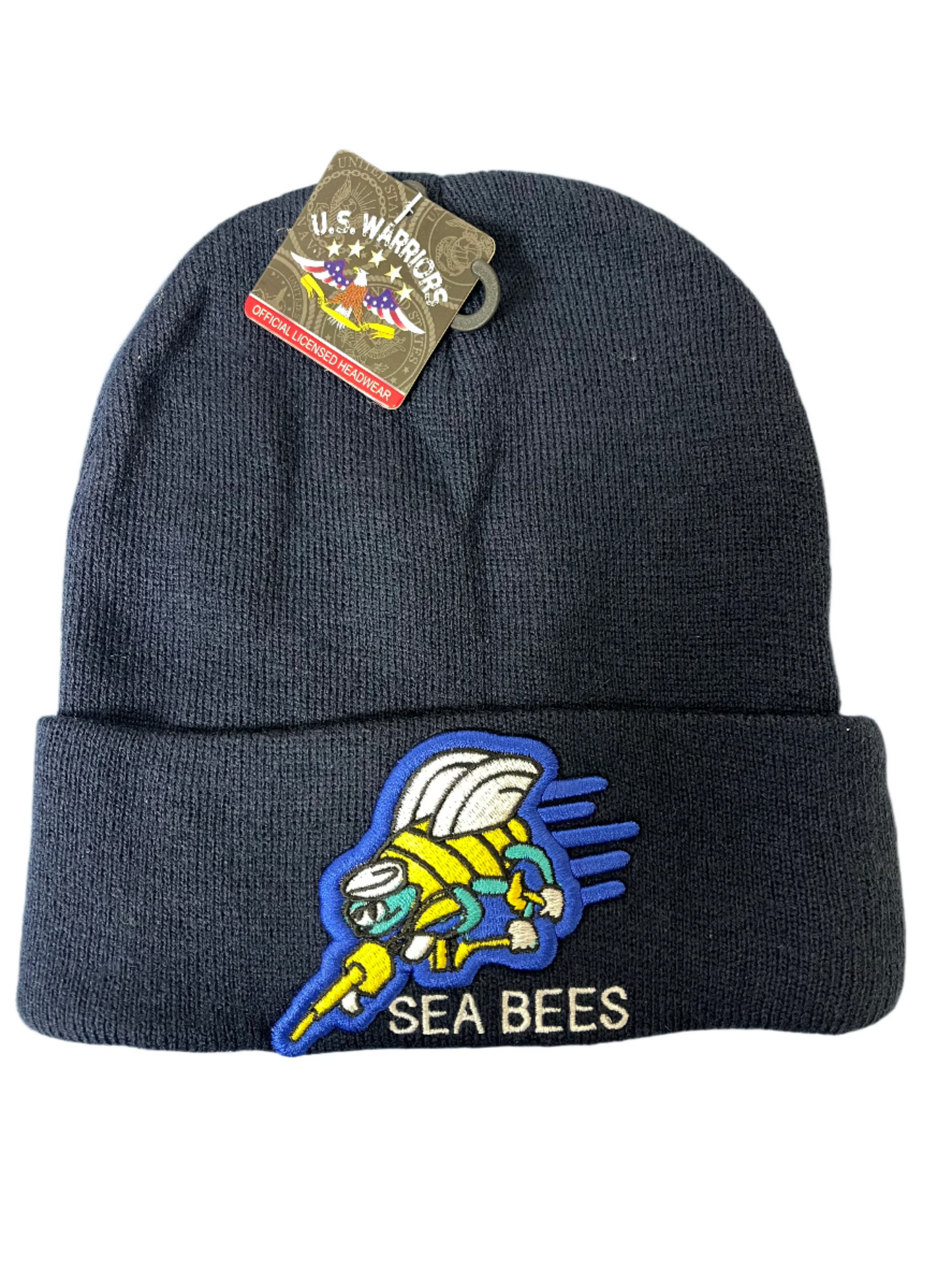 Sea Bees Navy Knit Beanie