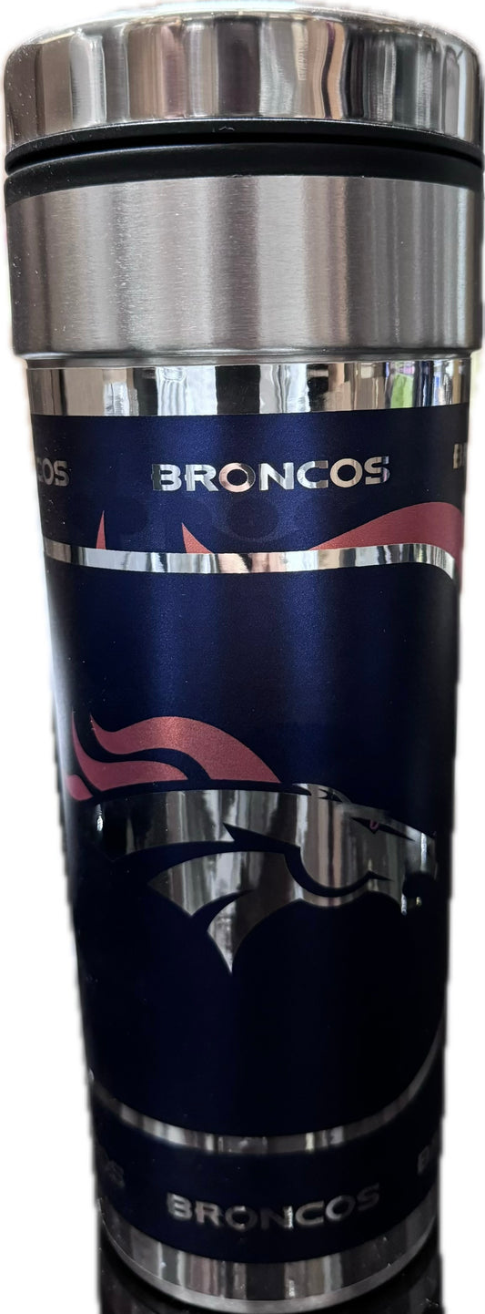 Denver Broncos Travel Tumbler Stainless Steel 22oz