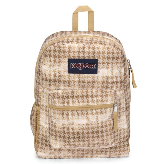 JanSport Backpack Cross Town Batik Houndstooth Gold