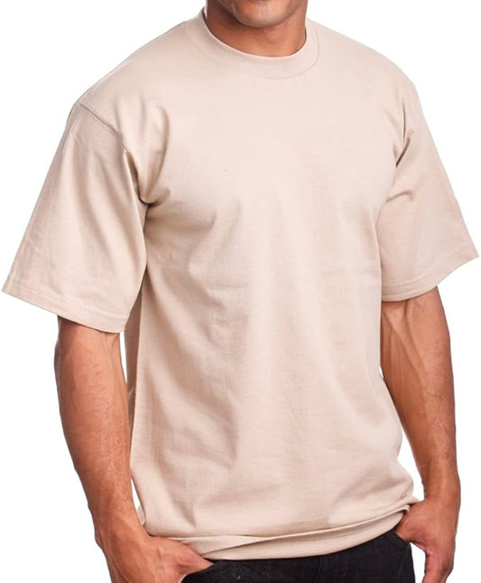 PRO 5 Men's Super Heavy Cotton T-Shirt - Khaki - Singles