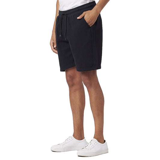 Unisex Light Weight Shorts Fleece Pants Black 7oz