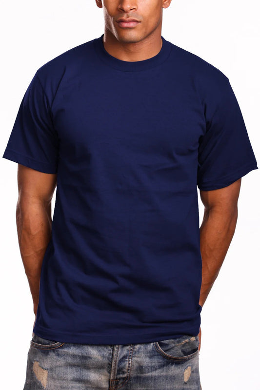 PRO 5 Men's Super Heavy Cotton T-Shirt - Navy - Singles