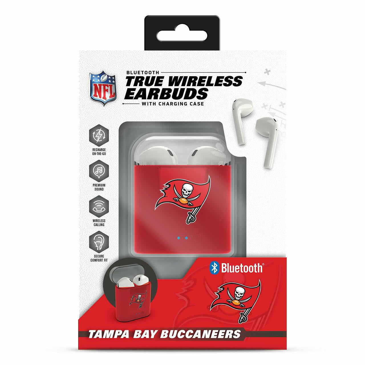 NFL Tampa Bay Buccaneers True Wireless Bluetooth Earbuds