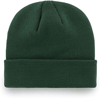 '47 Los Angeles Dodgers Mens Womens Raised Cuff Knit Stretch Fit Dark Green White Logo Beanie