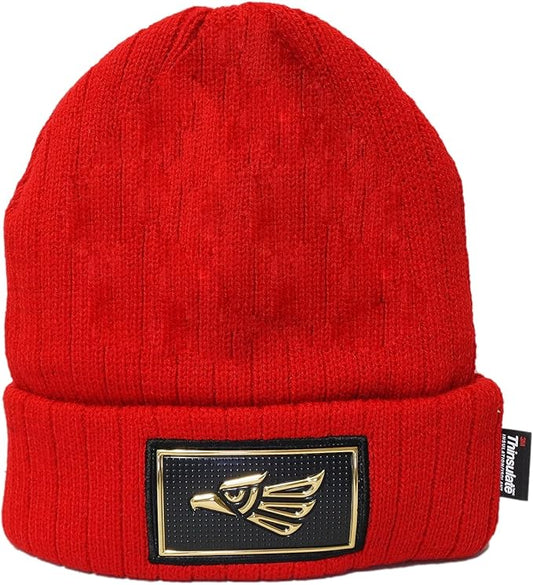 Hecho En Mexico Hat Patch Fleeced Lined Knit Beanie