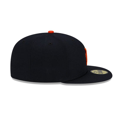 New Era 59FIFTY MLB 디트로이트 타이거스 어센틱 컬렉션 현장 착용 모자 네이비 