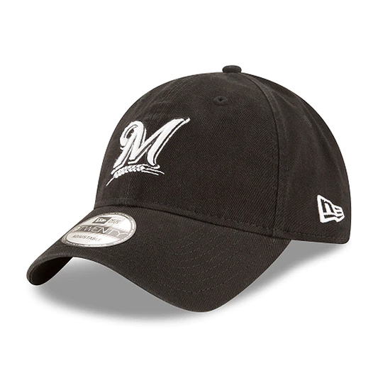 New Era MLB Milwaukee Brewers Black Core Classic Twill 9Twenty Gorra ajustable