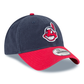 New Era MLB 클리블랜드 인디언스 코어 클래식 9TWENTY 조절식 모자 네이비 및 레드