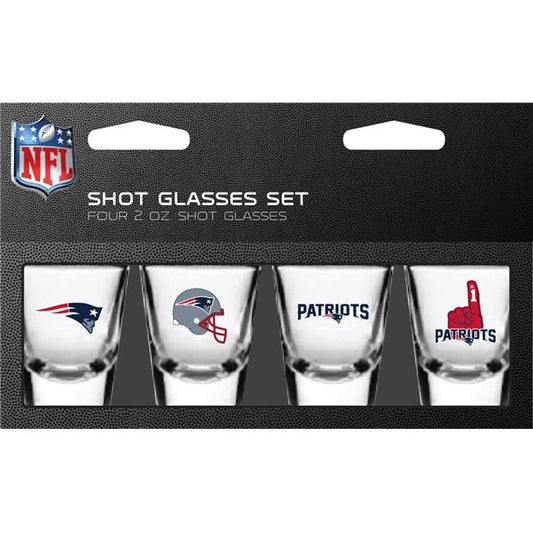 Juego de vasos de chupito de los New England Patriots, cuatro, 2 oz 