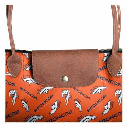 NFL Denver Broncos Logo Printed High End Women's Tote Bag Orange