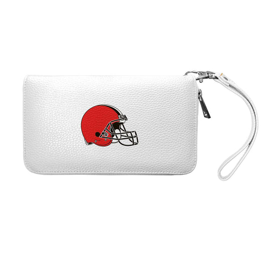 Cartera organizadora con cremallera Cleveland Browns Pebble White 