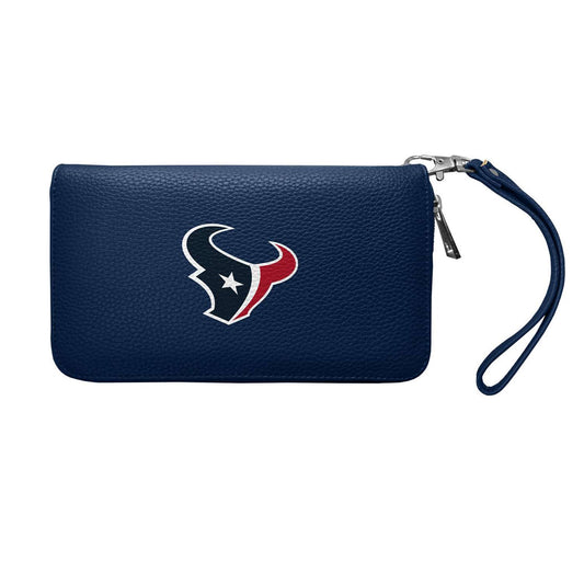 Cartera organizadora con cremallera de los Houston Texans, azul guijarro 