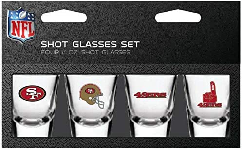 San Francisco 49ers Shot Glasses Set Four 2oz