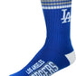 FBF 4 Stripe Deuce Crew Socks Los Angeles Dodgers Large(10-13)