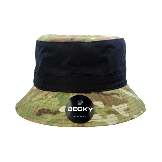 Sombrero de pescador relajado de camuflaje múltiple Gorra de pescador BLACK/CAMO