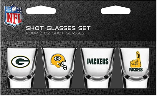 Green Bay Packers Juego de vasos de chupito cuatro 2oz 