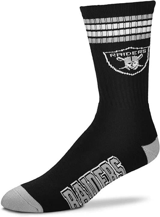 FBF 4 rayas Deuce Crew calcetines Oakland Raiders grande (10-13)