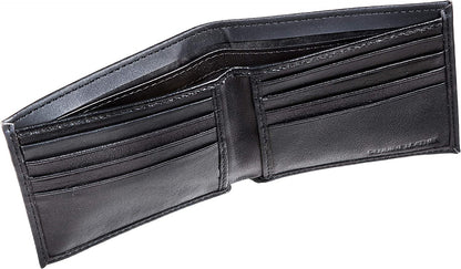Black Leather Carolina Panthers Bi-fold Wallet