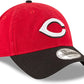 뉴에라 MLB 신시내티 레즈 코어 클래식 9TWENTY 조절식 모자 레드와 블랙