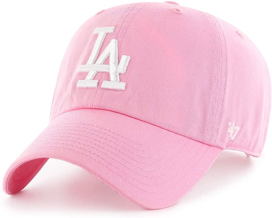 '47 Brand MLB Los Angeles Dodgers Clean Up Gorra ajustable rosa rosa