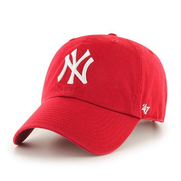 '47 Brand MLB New York Yankees Clean Up Adjustable Hat Red