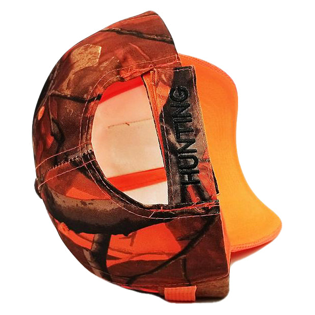 Men's Outdoor Hunting Patch Camouflage Adjustable Cap Dad Hat - Orange Camo