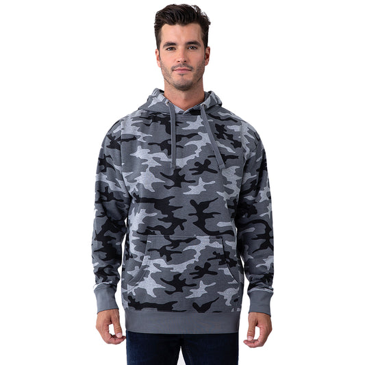 Unisex Premium Pullover Fleece Sudadera Gris Camo S a 3XL (Riverstone Camo)