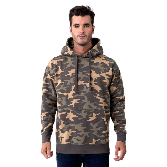 Unisex Premium Pullover Fleece Hoodie Khaki Camo S a 3XL