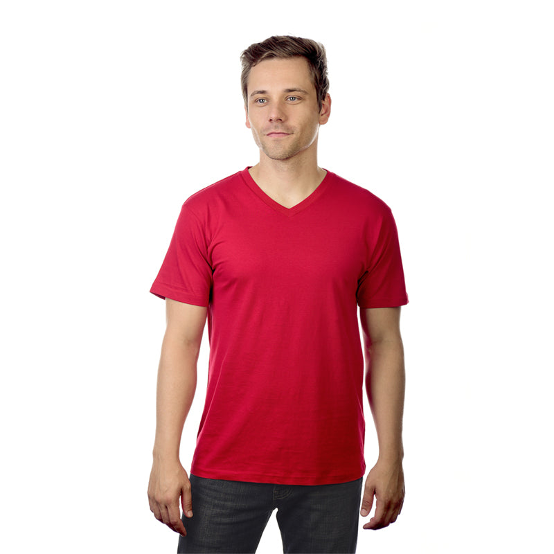 Men's Soft-washed Short Sleeve V-neck T-Shirt 3Pack RED/CARDINAL