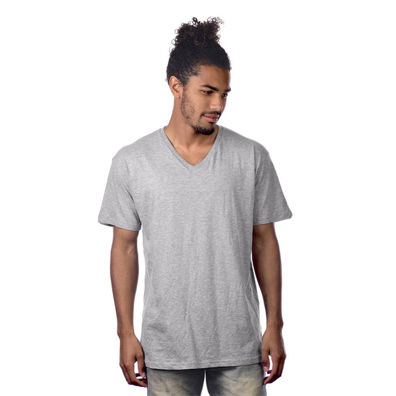 Men's Soft-washed Short Sleeve V-neck T-Shirt 3Pack HEATHER GREY