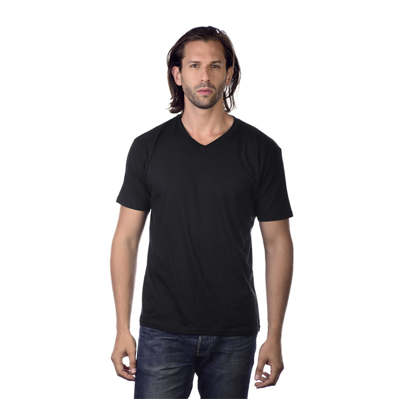 Men's Soft-washed Short Sleeve V-neck T-Shirt 3Pack BLACK