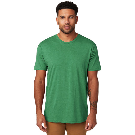Paquete de 3 camisetas unisex de manga corta con cuello redondo y lavado suave Kelly Green Heather