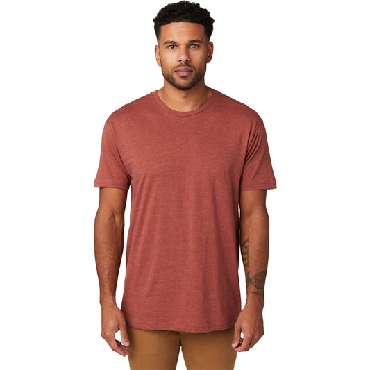 Paquete de 3 camisetas unisex de manga corta con cuello redondo y lavado suave Spice Heather