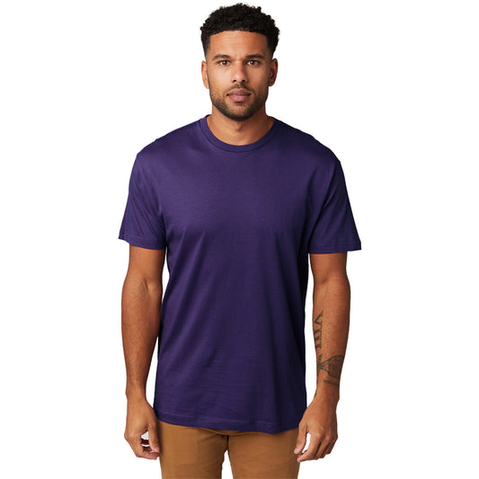 Camiseta unisex de manga corta con cuello redondo y lavado suave, paquete de 3, color morado