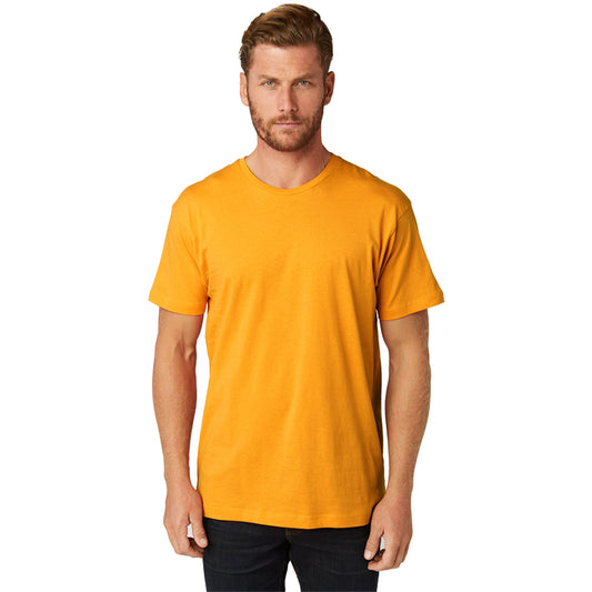 Camiseta unisex de manga corta con cuello redondo y lavado suave, paquete de 3, Team Gold