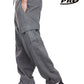 PRO 5 Men's Heavy Weight Fleece Cargo Pants Gym Work Pants Dark Grey