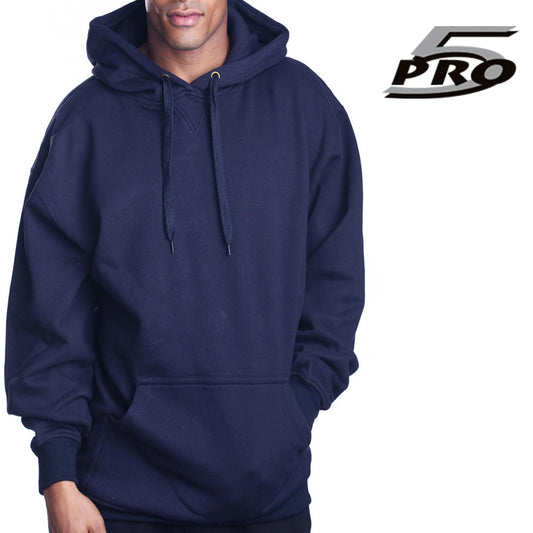 Pro 5 - Sudadera con capucha y forro polar para hombre, peso pesado, color azul marino