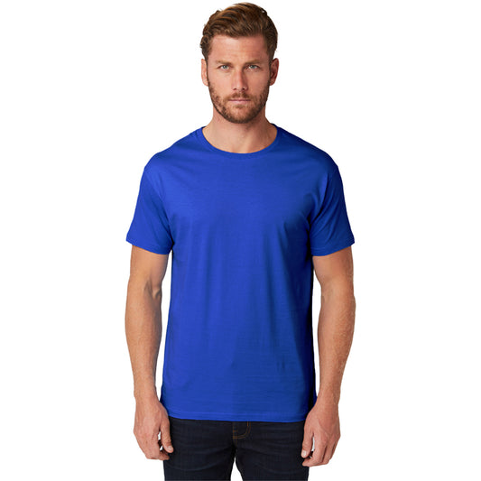 Paquete de 3 camisetas unisex de manga corta con cuello redondo y lavado suave azul real