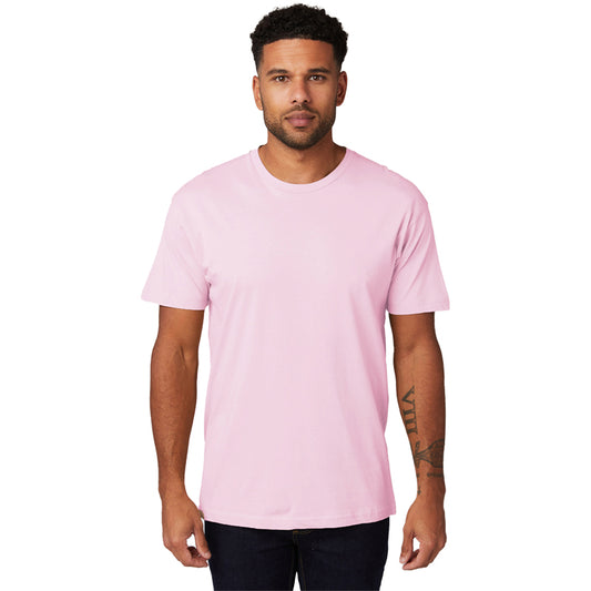 Pack de 3 camisetas unisex de manga corta con cuello redondo y lavado suave rosa claro