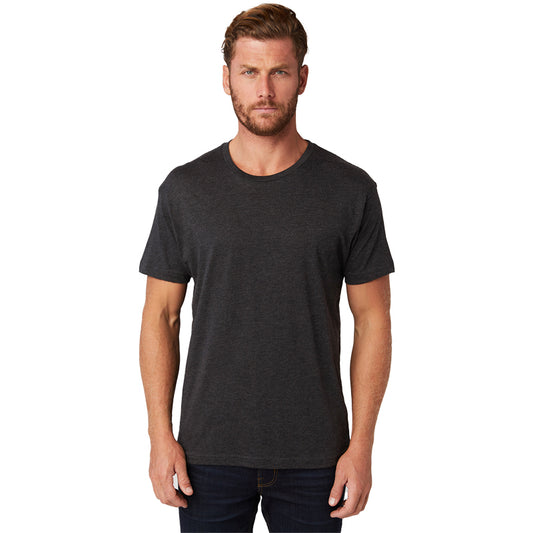 Paquete de 3 camisetas unisex de manga corta con cuello redondo y lavado suave CHARCOAL HEATHER