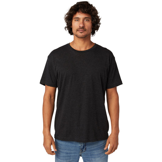 Paquete de 3 camisetas unisex de manga corta con cuello redondo y lavado suave GRAFITO HEATHER
