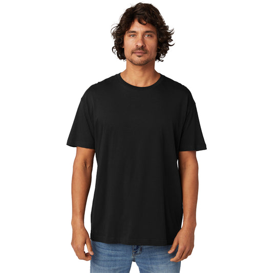Pack de 3 camisetas unisex de manga corta con cuello redondo y lavado suave, color negro