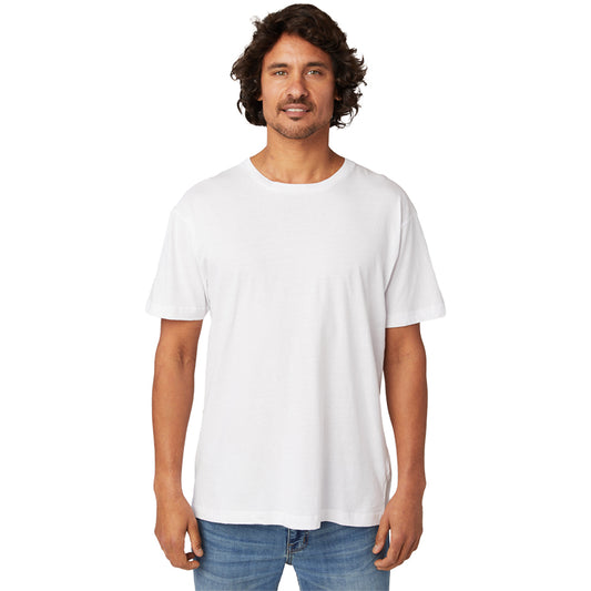 Pack de 3 camisetas unisex de manga corta con cuello redondo y lavado suave blancas