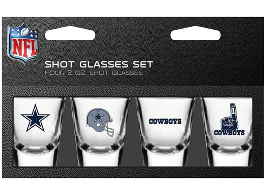 Juego de vasos de chupito de los Dallas Cowboys, cuatro, 2 oz 