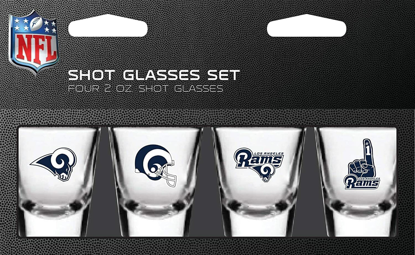 Los Angeles Rams Shot Glasses Set Four 2oz